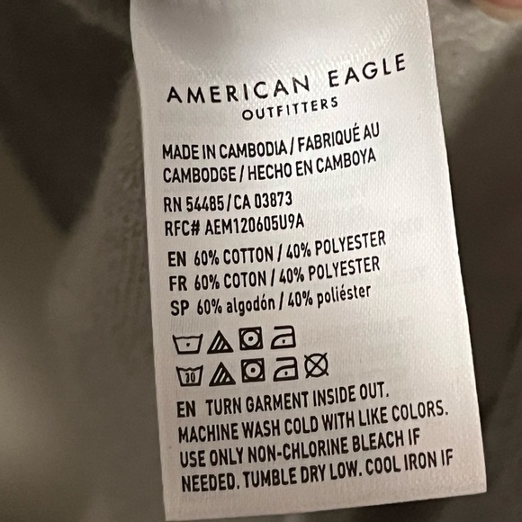 American Eagle Quarter Zip Jegging Fit Hoodie - Picture 8 of 9